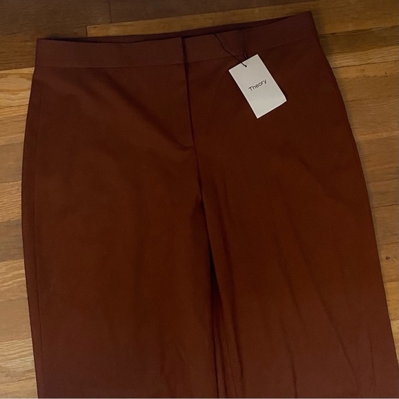NWT Theory Stretch Wool‎ High Slit Trouser Pant Brandy 12 - Picture 5 of 7
